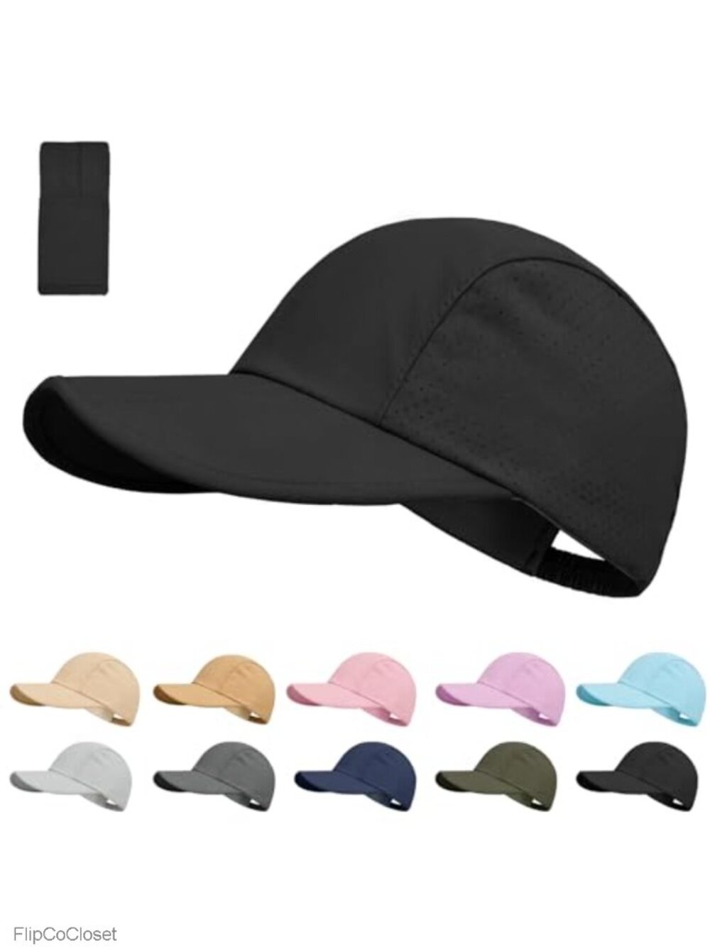 Foldable Baseball Cap Men Women UPF 50 Sun Protection Nylon Quick Dry